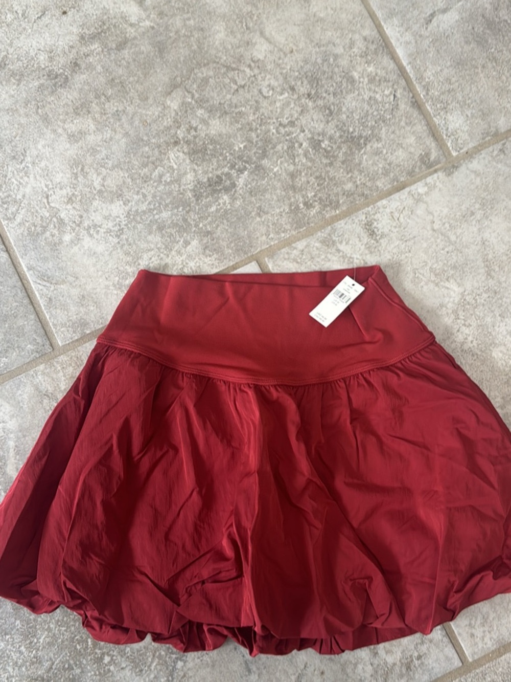 Aerie Red Bubble Skirt